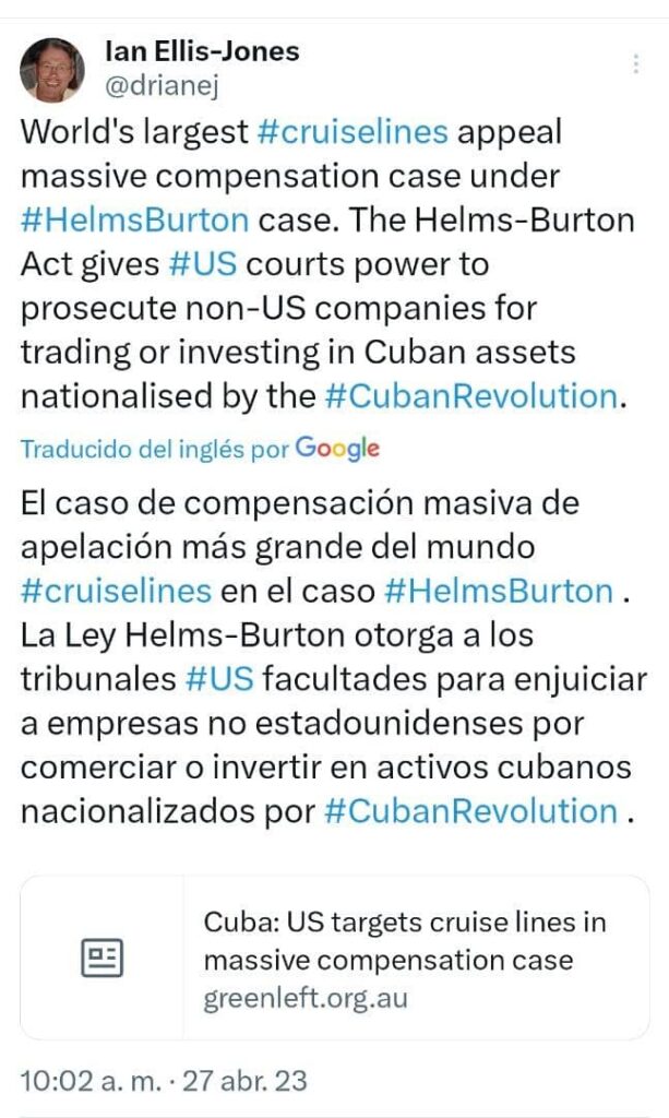 Compañías de cruceros apelarán decisión de juez federal de los Estados Unidos