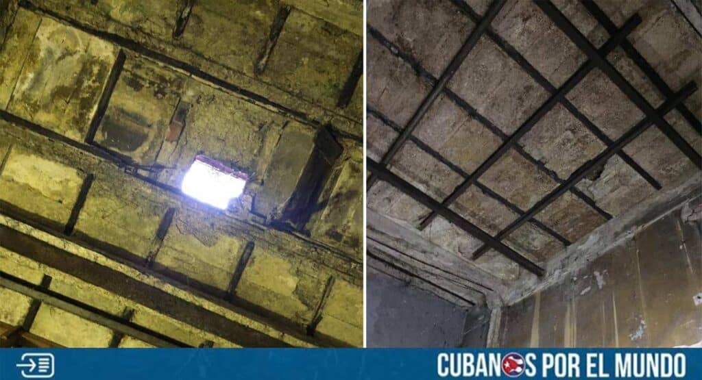 Un cubano denunció en sus redes sociales que vive con temor a morir por el posible desplome del techo de su vivienda en La Habana, el cual se encuentra muy deteriorado.