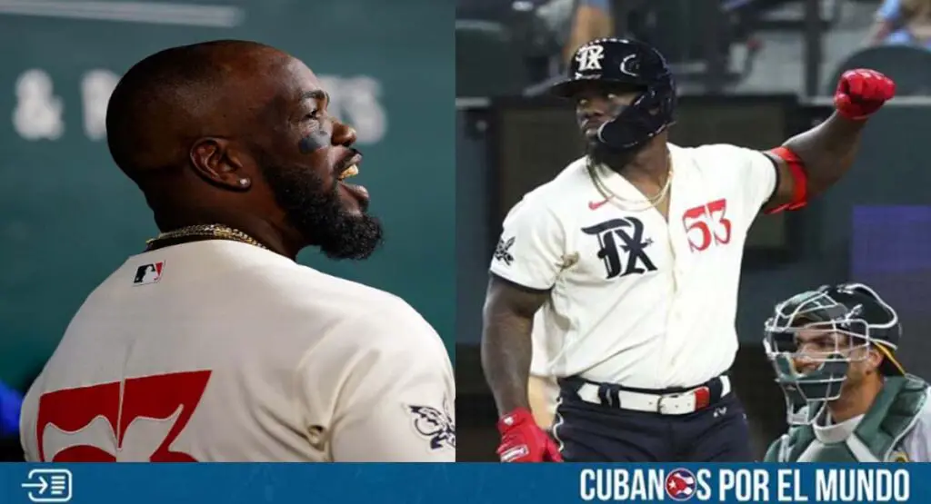 Adolis García, elegido por los Rangers como el mejor jugador de abril