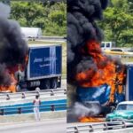 Reportan incendio de un camión de Almacenes Universales en La Habana