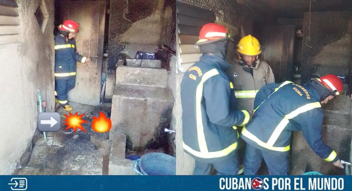 Se incendia una vivienda en Santiago de Cuba; bomberos llegan increíblemente a tiempo