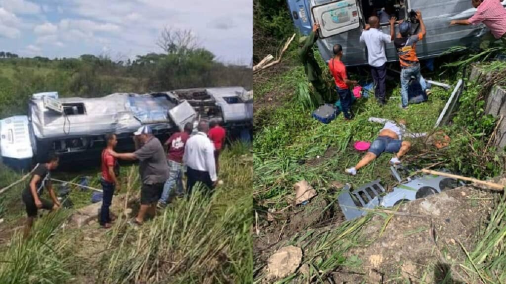 Ómnibus que cubría la ruta Batabanó-La Habana sufre terrible accidente de tránsito (+VIDEO)