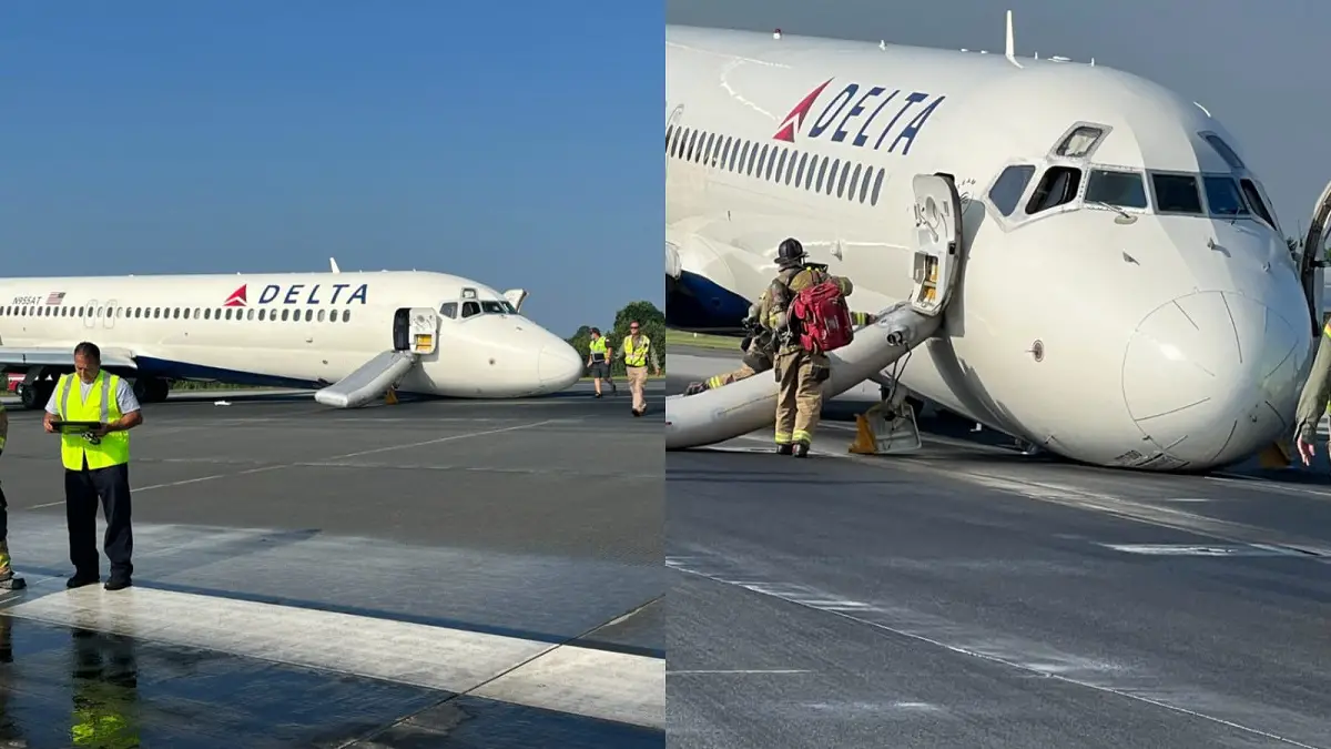 Avión aterriza sin extender el tren de aterrizaje en Charlotte, EEUU