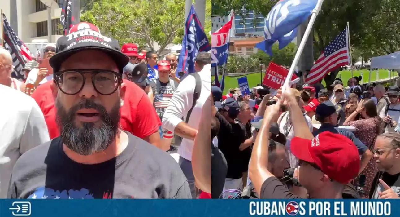El expresidente de Estados Unidos, Donald Trump llegó al tribunal en Miami mientras cientos de sus seguidores se encuentran a las afueras realizando una manifestación pacifica en su respaldo ante lo que consideran una “cacería política” que se estaría ejecutando en contra del político republicano.