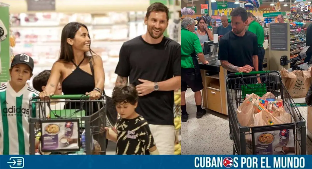 El astro del fútbol argentino, Lionel Messi, sigue causando revuelo tras su llegada a la ciudad de Miami, en esta ocasión, el futbolista fue captado junto a su esposa Antonela, y sus hijos, haciendo compras en un Publix.
