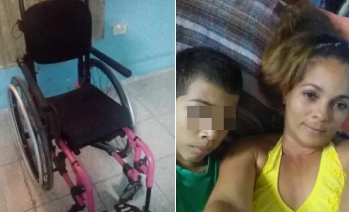 Niño cubano recibe una silla de ruedas donada por una madre de la isla
