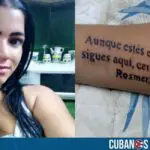 Tía de joven cubana víctima de feminicidio se tatuó el nombre de su sobrina