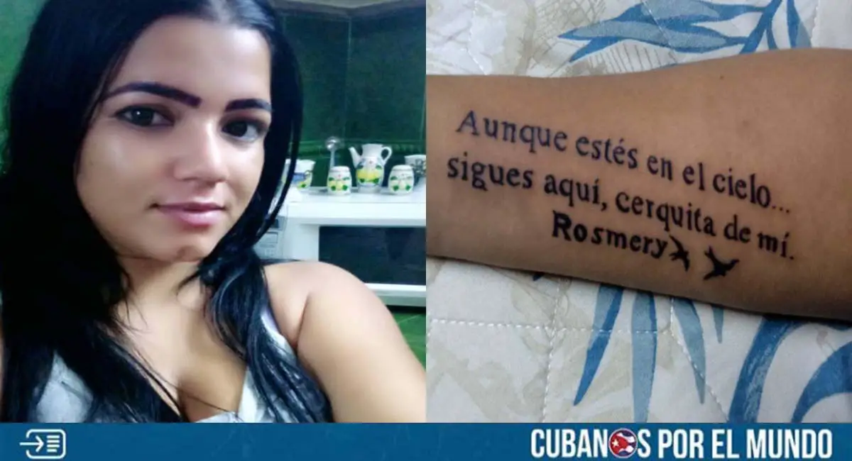 Tía de joven cubana víctima de feminicidio se tatuó el nombre de su sobrina