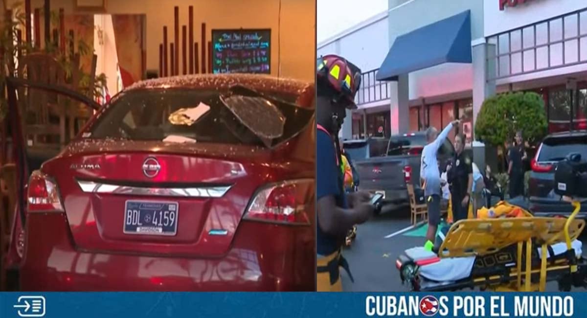 Auto se impacta contra un restaurante en la Florida y deja más de 20 heridos