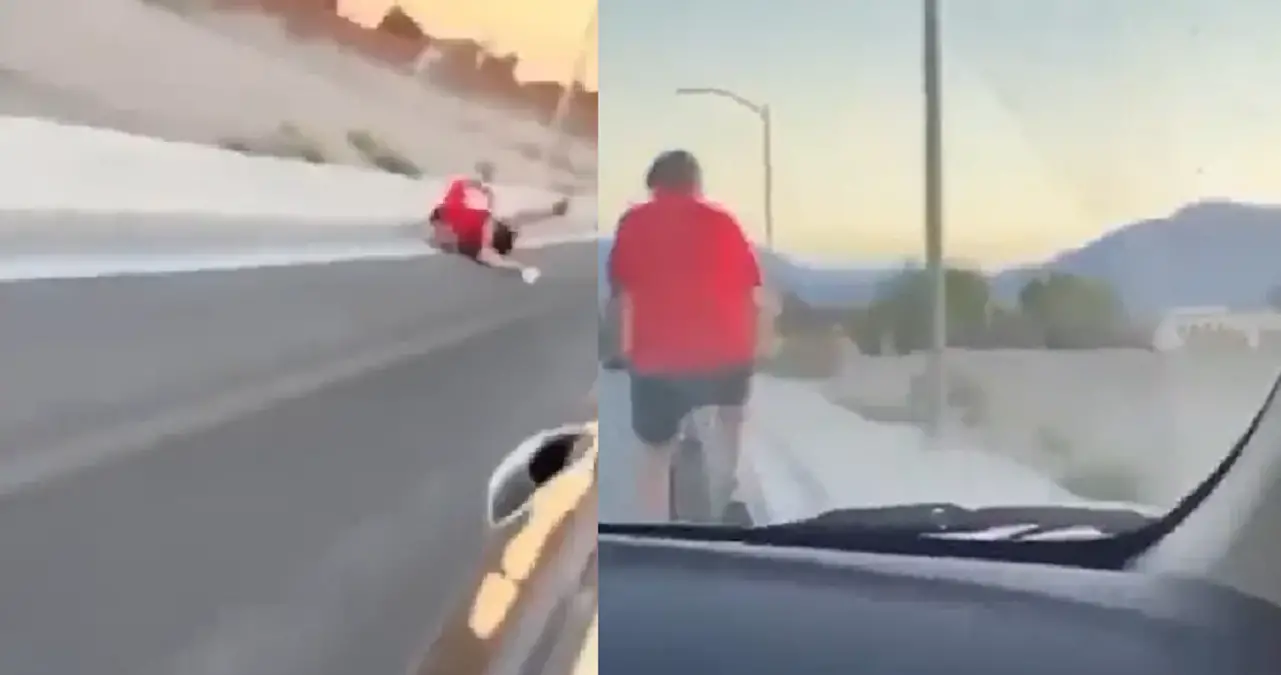 ¡Impresionante! Jóvenes se ríen de un ciclista mientras que planean atropellarlo