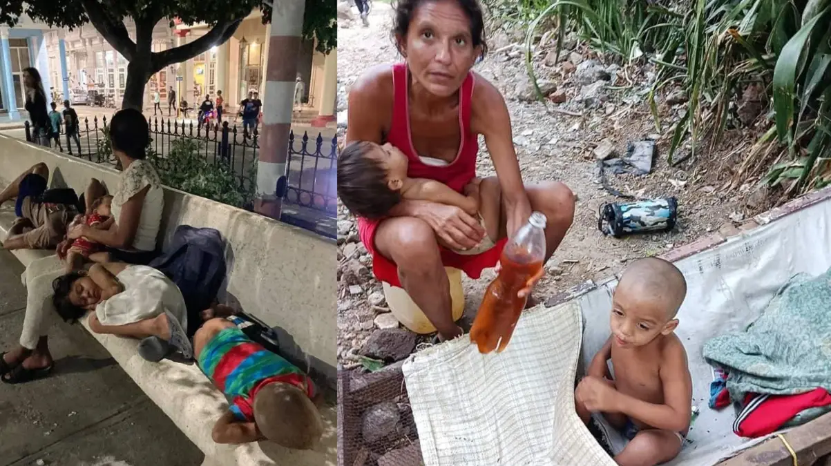 Cubanos se unen para ayudar a familia con tres niños que el régimen dejó viviendo en la calle
