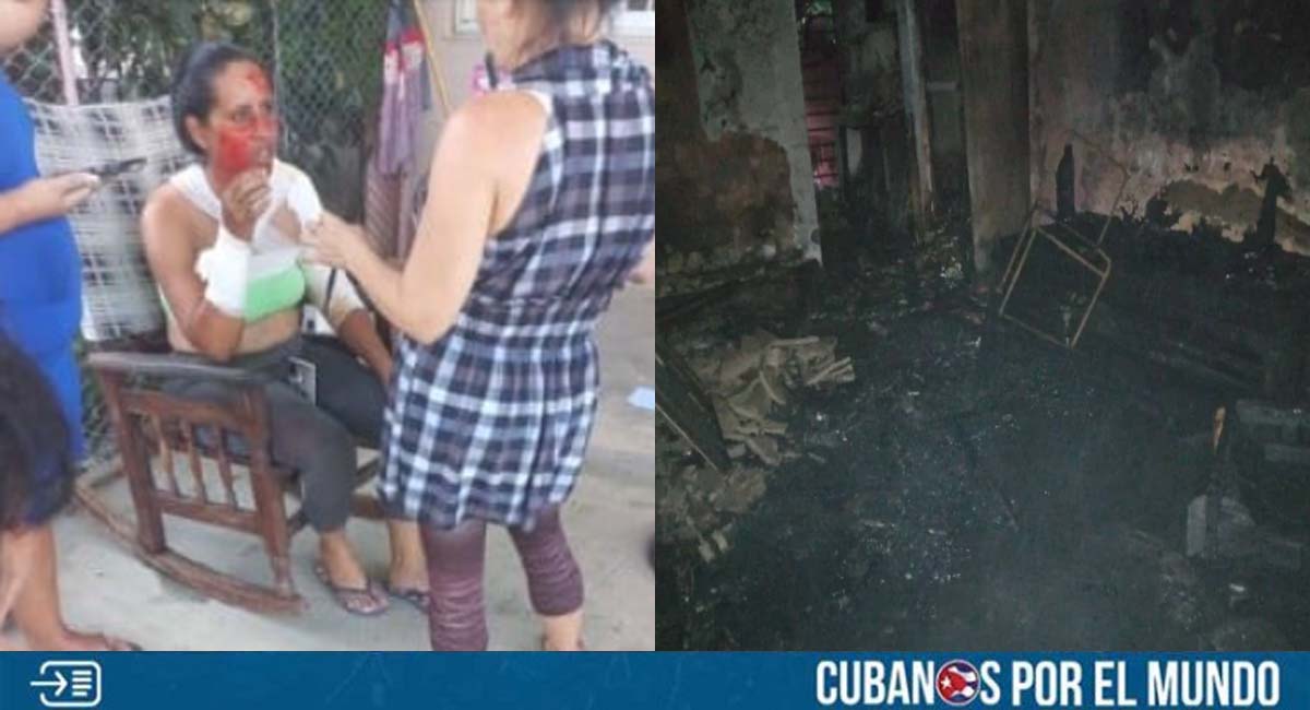 Joven cubana lo pierde todo, tras incendiarse su casa por culpa de un corte eléctrico en una motorina