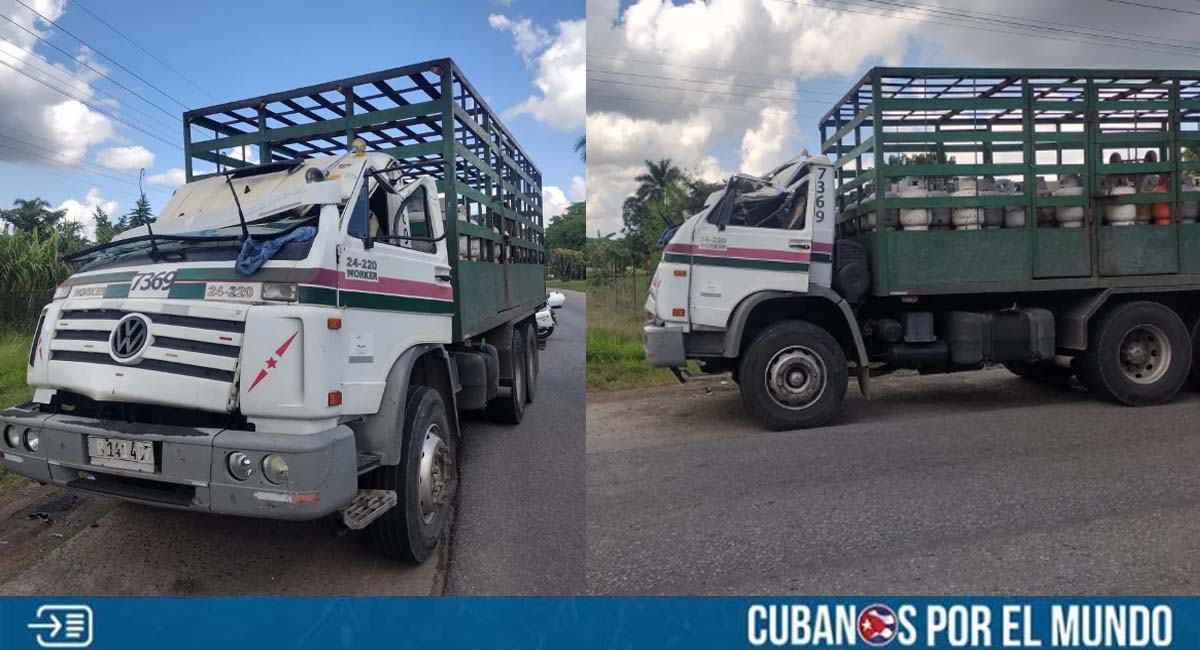 Camión de CUPET se accidenta en Cienfuegos; hay tres personas heridas