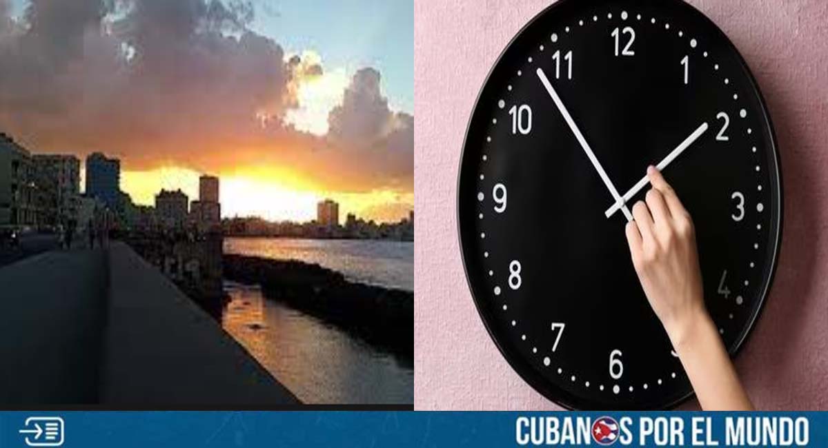 Se restablece el horario normal: Cuba retrasa una hora en el reloj desde este domingo