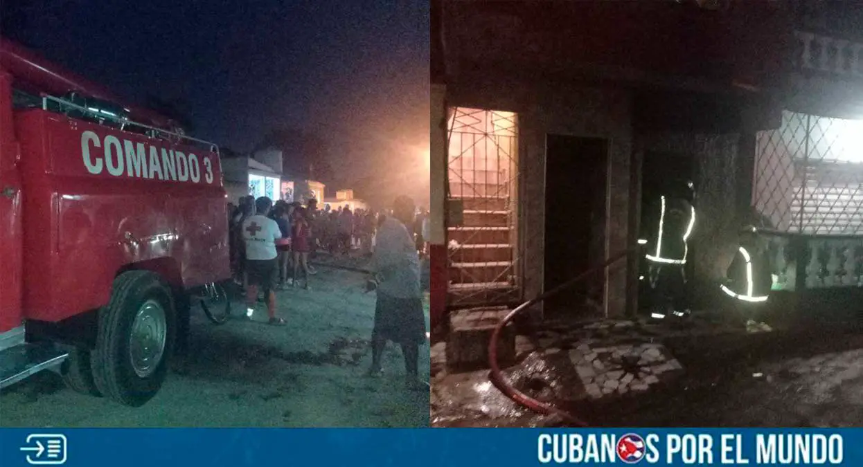 Una persona resultó lesionada tras un incendio que se registró en las últimas horas en una vivienda en la ciudad de Santa Clara.