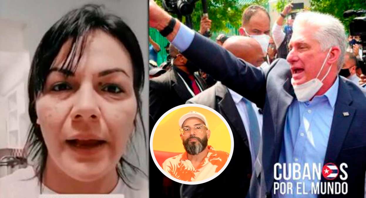 Una madre cubana recién llegada a Estados Unidos barrió el piso con el puesto a dedo, Miguel Mario Díaz-Canel, después de que el títere de los Castro repitiera una vez más su desgastada retórica contra EE. UU.