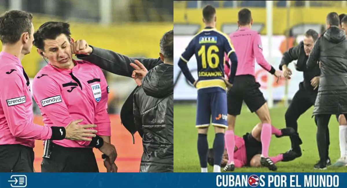 INSÓLITO: Presidente de un club de fútbol en Turquía golpeó en la cara a un árbitro
