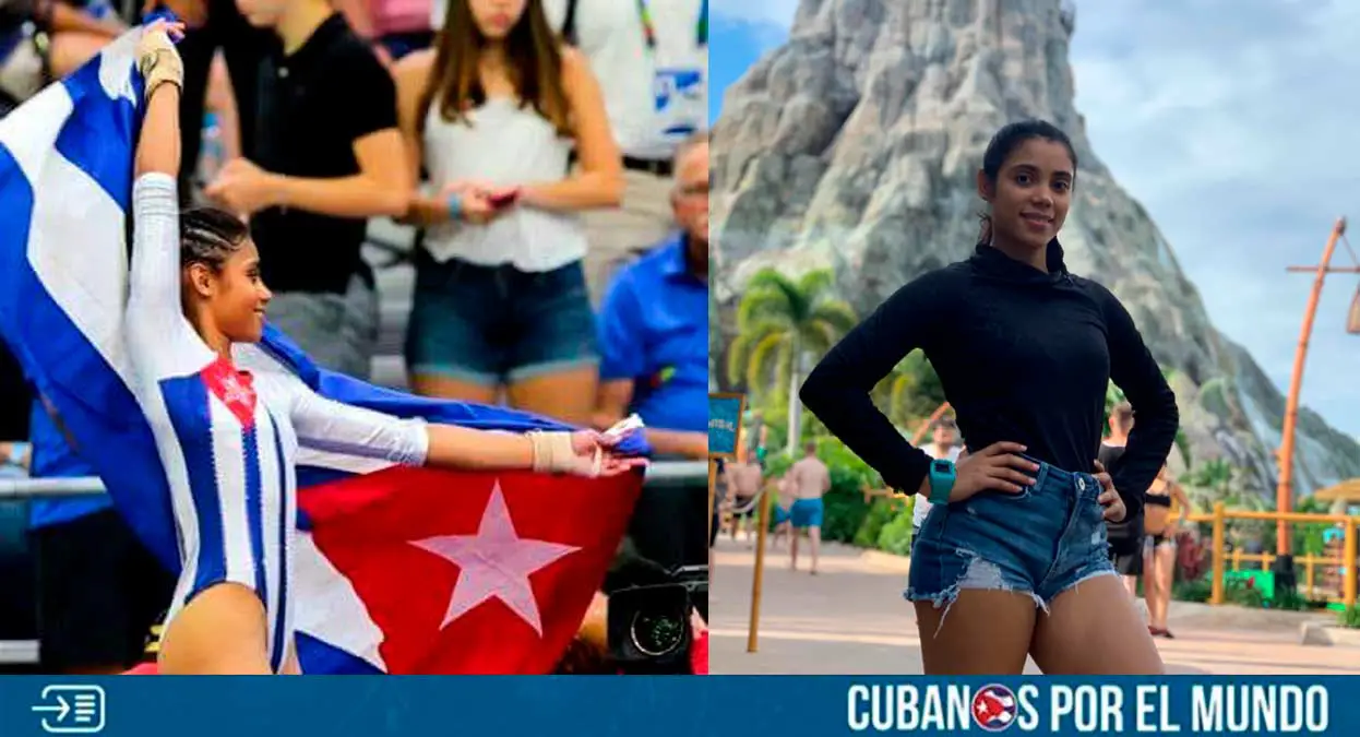 La gimnasta cubana Marcia Videaux salió de la isla comunista y se instaló en Miami. La joven de 24 años publicó imágenes en su cuenta de Facebook de su viaje a los parques de Universal en Orlando a finales del año pasado.