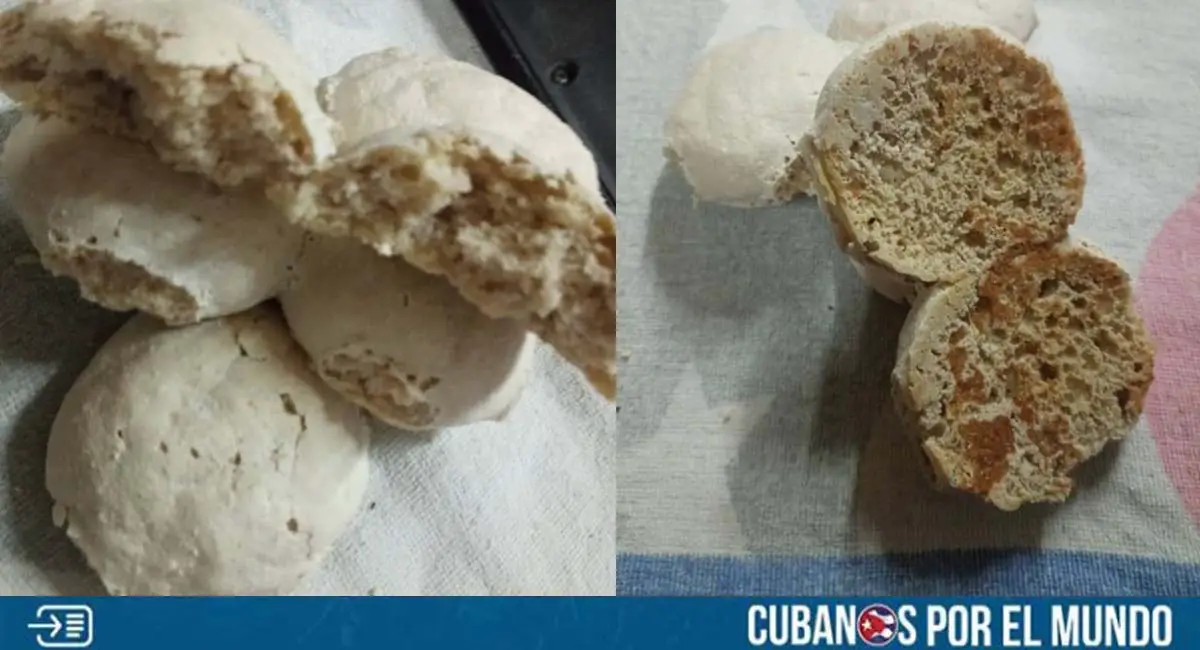 Así es el pan que el régimen entregó "con amor" en Pinar del Río