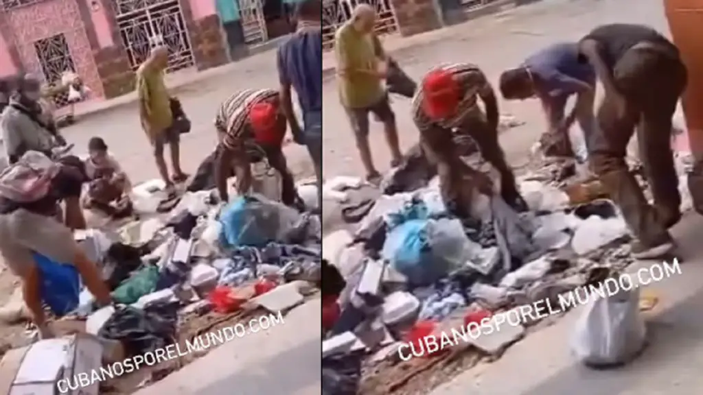 ¡Hambre y miseria! Cubanos en La Habana buscan entre la basura “material de provecho”