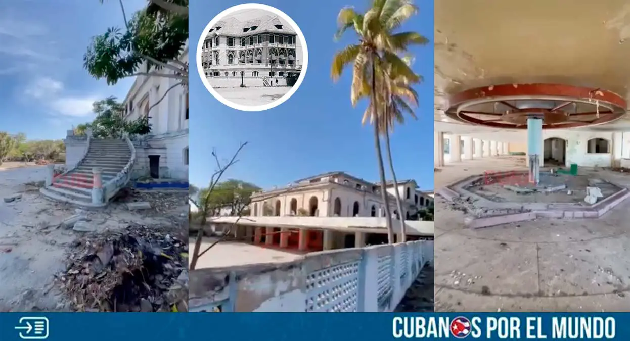 En ruinas y a punto de derrumbarse, así se encuentra el antiguo Havana Yacht Club, según imágenes que se han publicado en las últimas horas en las redes sociales.