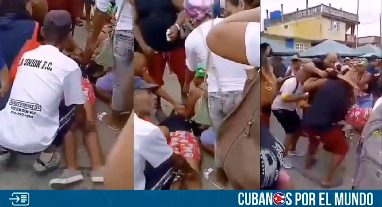 Una cubana se desmayó mientras hacía una cola para comprar alimentos en la isla comunista, y quedó captado en un video que se publicó en las redes sociales.