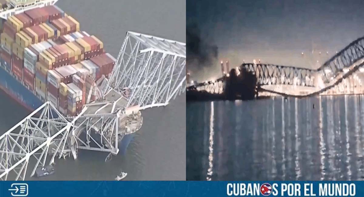 Se derrumba puente de Baltimore tras ser impactado por un enorme barco