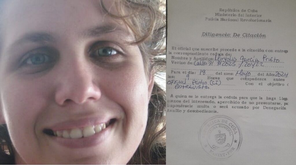 Citan a artivista cubana para una "entrevista" en la PNR del Cotorro