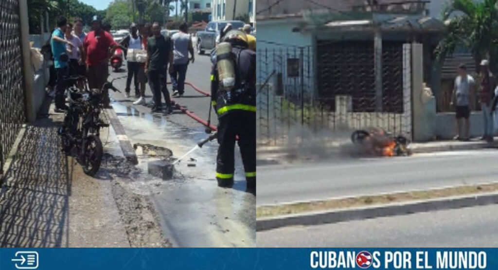 Reportan el incendio de otra moto en La Habana