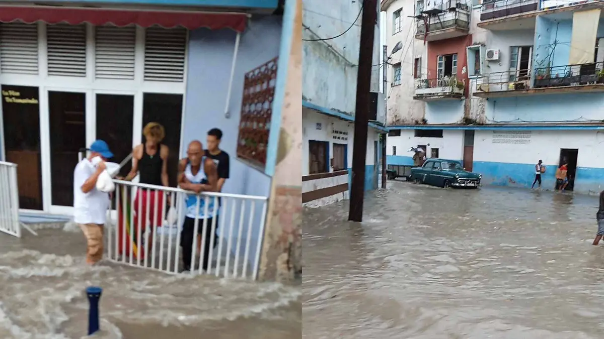 Reportan inundaciones por lluvias en varias zonas de La Habana