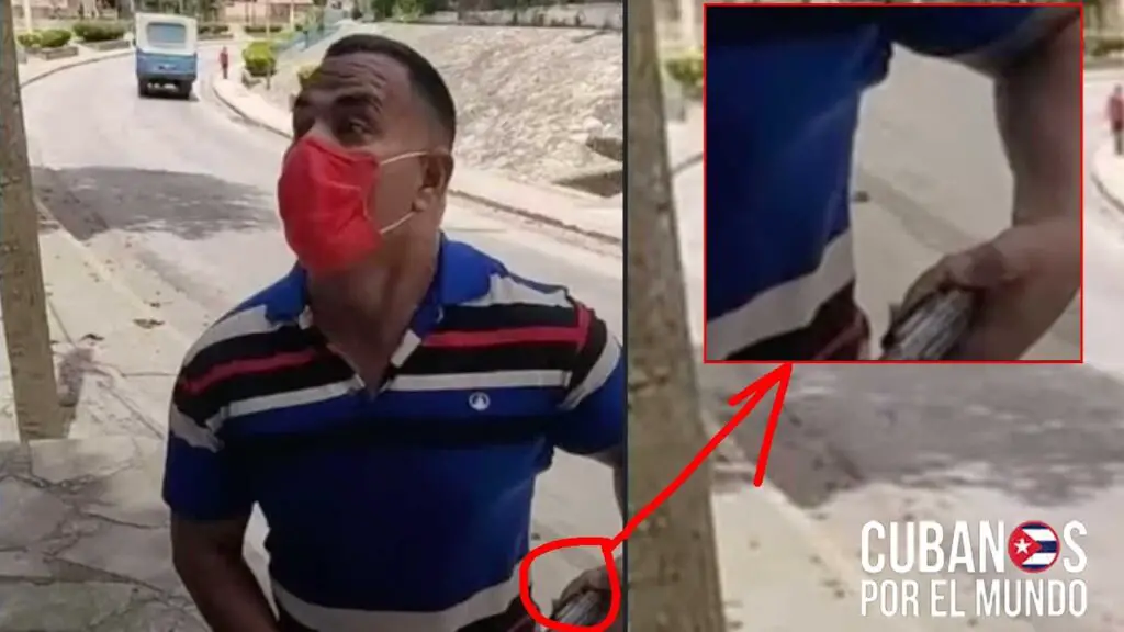 Un represor castrista que amenazó con armas a opositores cubanos, dentro de la isla, está viviendo actualmente en los Estados Unidos, según reportes difundidos recientemente en las redes sociales.