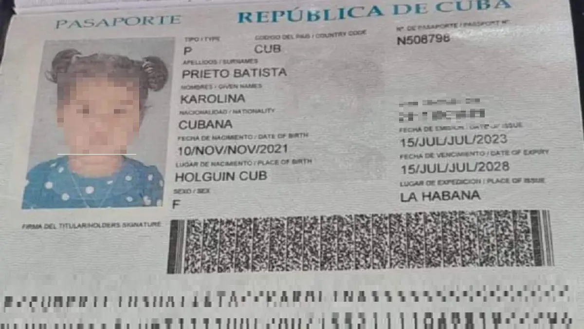 Encuentran pasaporte extraviado de una niña cubana en México