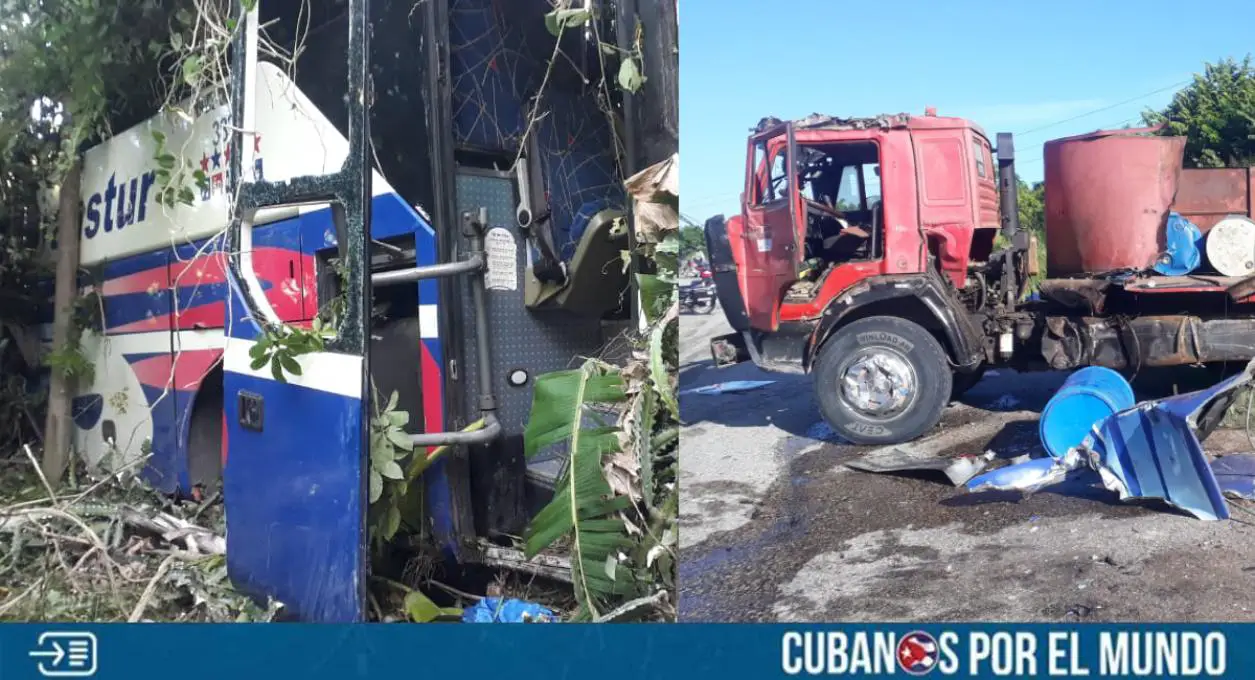 Este miércoles ocurrió un accidente masivo en Palma Soriano que dejó al menos a 14 personas lesionadas, según reportes difundidos en las redes sociales.