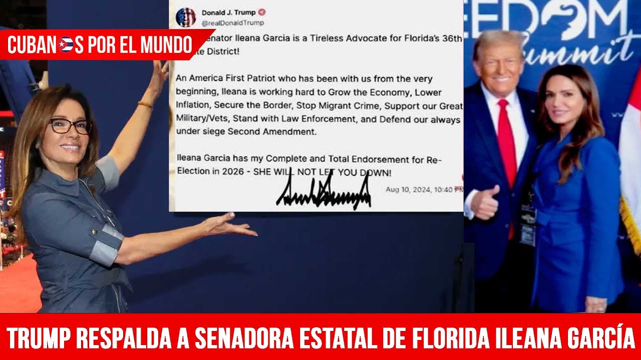 El expresidente de Estados Unidos, y actual candidato presidencial por el Partido Republicano, Donald Trump, expresó su respaldo a la Senadora Estatal por Florida, Ileana García, para su reelección.