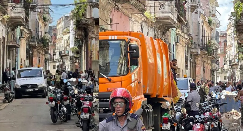 Este viernes se reportó que fue encontrado el cuerpo de una mujer en un tanque de basura en la calle Habana, entre Luz y Acosta, en La Habana Vieja.