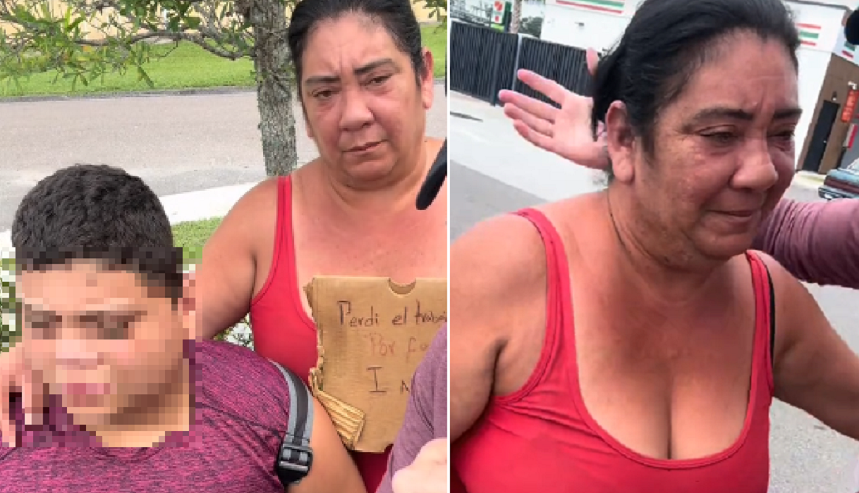Cubana y su hijo están viviendo en las calles de Tampa. Tiktoker pide ayuda para ellos
