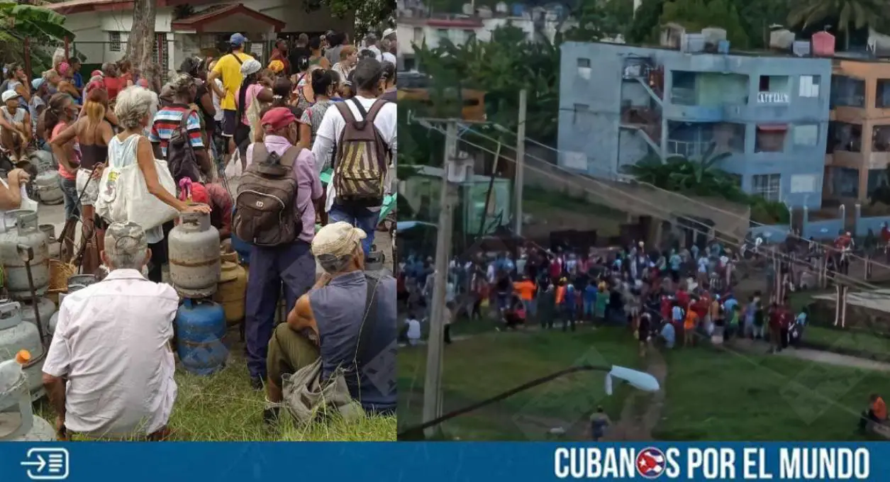 Este viernes 18 de octubre, Cuba quedó inmersa en oscuridad desde tempranas horas. El país quedó sin electricidad, obligando a cientos de personas hacer largas colas en Santiago de Cuba para comprar gas licuado para de esa forma poder cocinar.