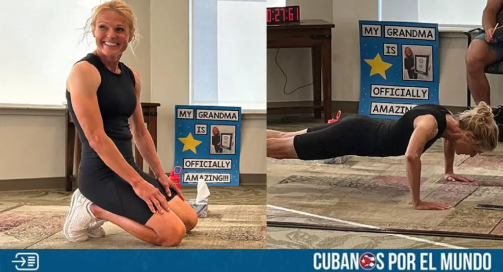 Una abuela canadiense, de 59 años, logró el Récord Guinness tras hacer 1 mil 575 planchas en una hora.