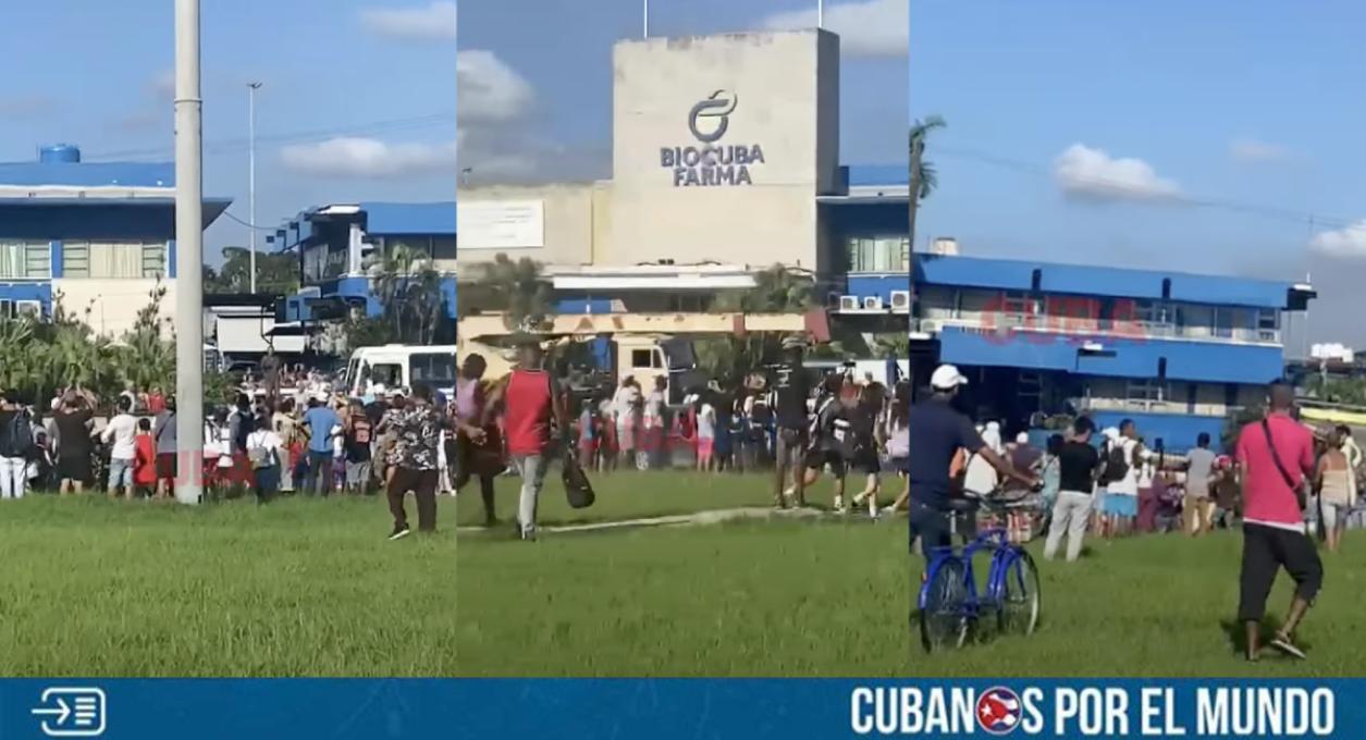 Cubanos indignados por la precaria situación que viven en la isla, se lanzaron a las calles a protestar de forma pacífica en Boyeros, La Habana.