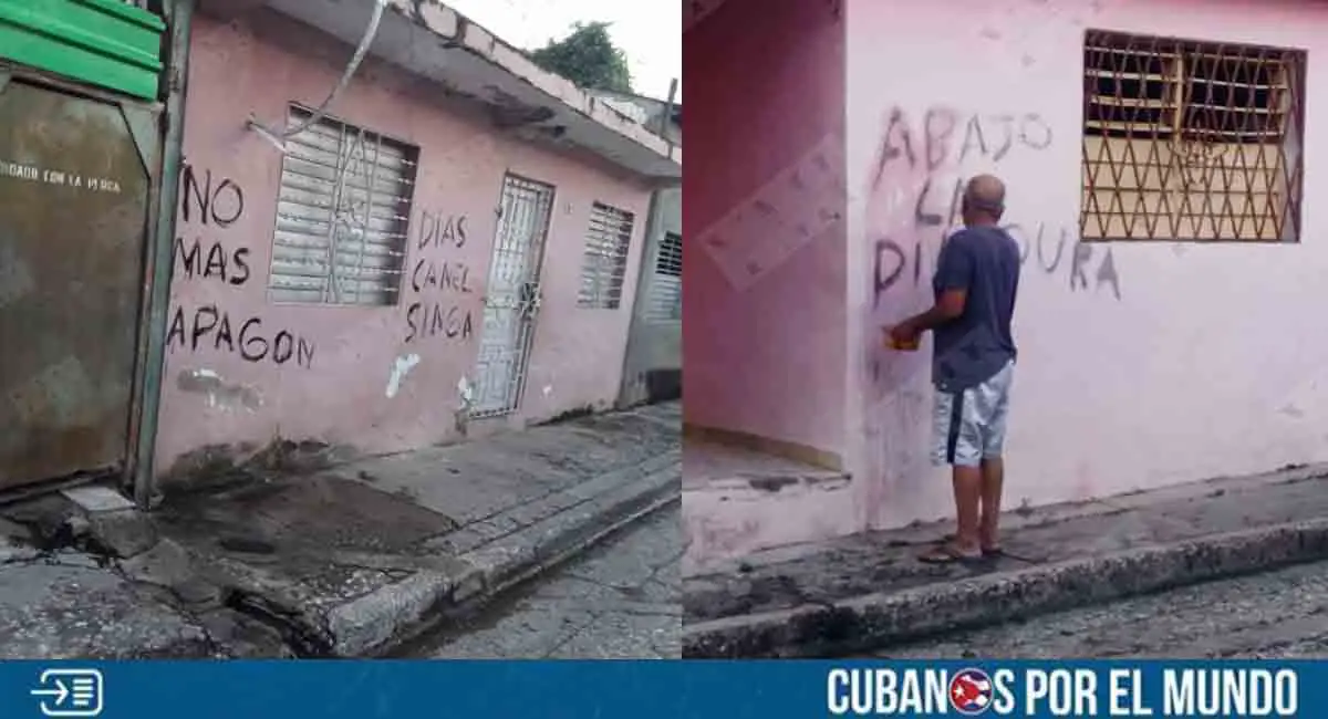 Consignas contra el régimen aparecen pintadas en Santiago de Cuba