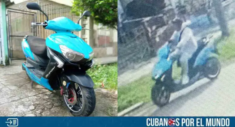 Cubano publica fotos y videos de ladrones que robaron su motorina eléctrica en La Habana