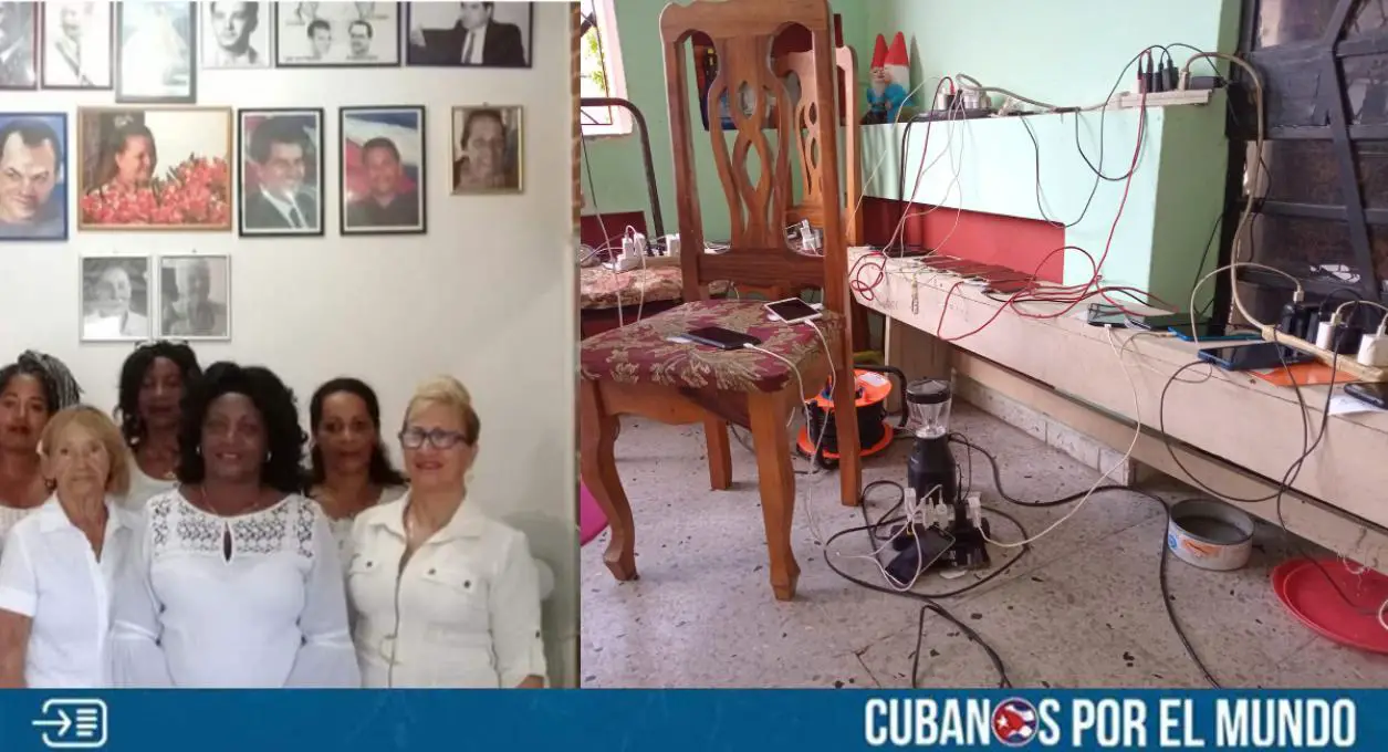 La sede de las Damas de Blanca abrió sus puertas para ayudar a los cubanos tras varios días sin electricidad en La Habana tras el paso del huracán Rafael y el colapso del Sistema Electroenergético Nacional.