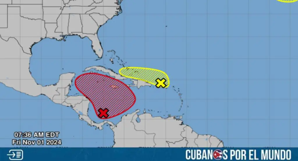 Los meteorólogos han alertado este viernes 1 de noviembre sobre la posible formación de una depresión tropical al sur de Cuba.