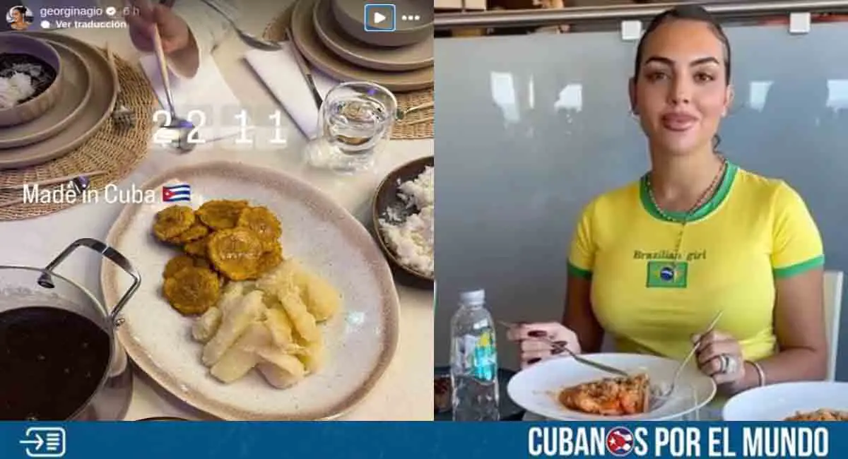 Georgina Rodríguez, pareja de Cristiano Ronaldo, se da un festín con comida cubana