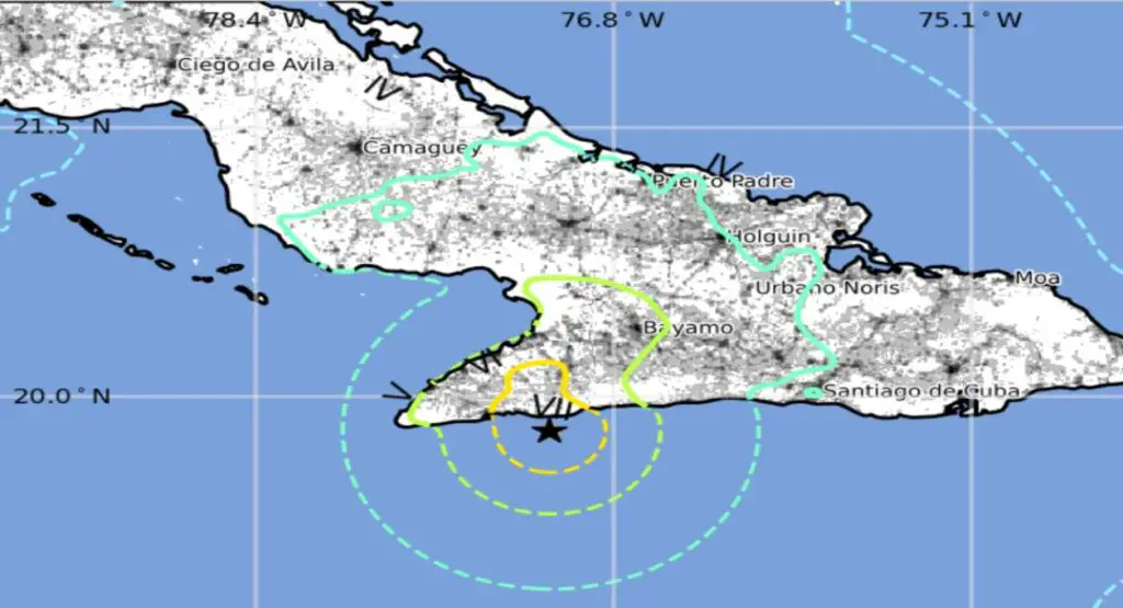 Un nuevo sismo perceptible de magnitud 6 punto 8 en la escala de Richter se reportó este domingo en Cuba, según información confirmada por el Servicio Geológico de Estados Unidos. Este sería una réplica de un primer movimiento que se registró alrededor de las 10 de la mañana en el oriente cubano.