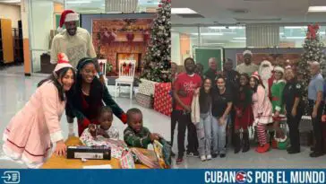 Aroldis Chapman entrega a juguetes a niños necesitados en una escuela de Miami