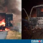 Un lamentable accidente se reportó en las últimas horas en Camagüey, cuando un camión que trasladaba paquetería y mercancías de los Estados Unidos se incendió. 