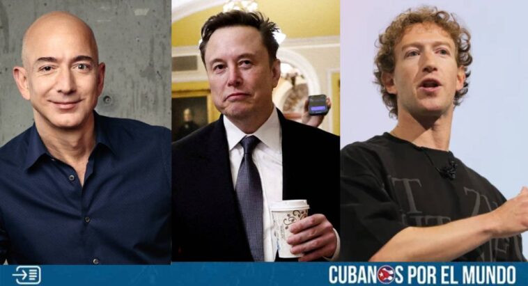 Elon Musk, Mark Zuckerberg y Jeff Bezos, tres de los hombres más ricos del mundo, asistirán al acto de investidura del presidente elector de Estados Unidos, Donald Trump, el próximo 20 de enero.