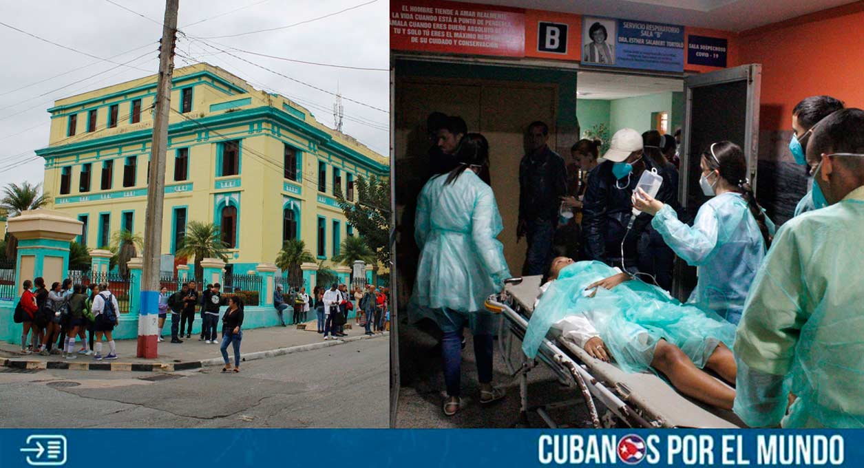 Estudiantes del preuniversitario José Luis Dubrocq, ubicado en la ciudad de Matanzas, tuvieron que ser evacuados después de que se registrara un escape de gas. 