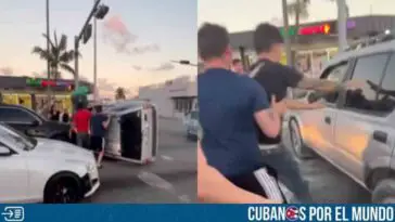 Chofer que sufrió un accidente en Hialeah fue auxiliado por cubanos